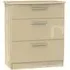 Knightsbridge 3 Drawer Deep Chest - Mushroom, Light Oak