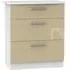 Knightsbridge 3 Drawer Deep Chest - Mushroom, White