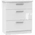 Knightsbridge 3-Drawer Deep Chest - White