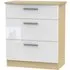 Knightsbridge 3-Drawer Deep Chest - White