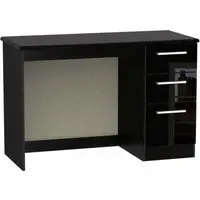 Knightsbridge 3 Drawer Desk - Black