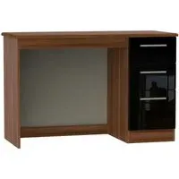 Knightsbridge 3 Drawer Desk - Black, Walnut