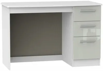 Knightsbridge 3 Drawer Desk - Cashmere, White