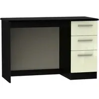 Knightsbridge 3 Drawer Desk - Cream, Black