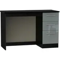 Knightsbridge 3 Drawer Desk - Grey, Black