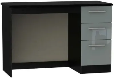 Knightsbridge 3 Drawer Desk - Grey, Black
