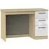 Knightsbridge 3 Drawer Desk - White, Oak