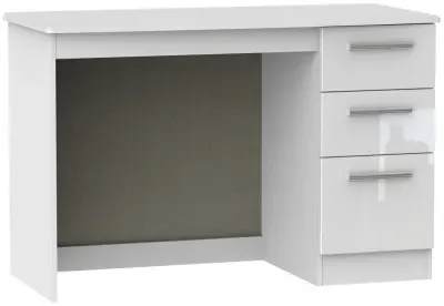 Knightsbridge 3 Drawer Desk - White