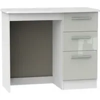 Knightsbridge 3 Drawer Single Dressing Table - Cashmere, White