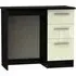Knightsbridge 3 Drawer Single Dressing Table - Cream, Black