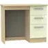 Knightsbridge 3 Drawer Single Dressing Table - Cream, Light Oak