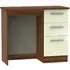 Knightsbridge 3 Drawer Single Dressing Table - Cream, Walnut