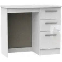 Knightsbridge 3 Drawer Single Dressing Table - White