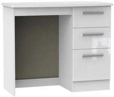Knightsbridge 3 Drawer Single Dressing Table - White