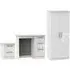 Knightsbridge 3 Piece Bedroom Set with 2 Door Wardrobe - White