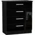 Knightsbridge 4 Drawer Chest - Black