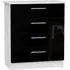 Knightsbridge 4 Drawer Chest - Black, White