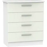 Knightsbridge 4 Drawer Chest - Cashmere, White