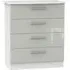 Knightsbridge 4 Drawer Chest - Cashmere, White