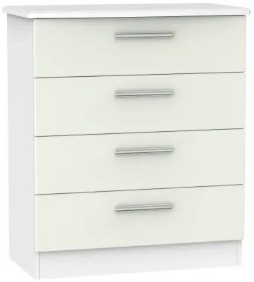 Knightsbridge 4 Drawer Chest - Cashmere, White