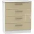 Knightsbridge 4 Drawer Chest - Mushroom, White