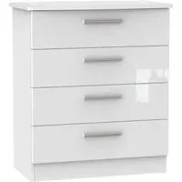 Knightsbridge 4 Drawer Chest - White