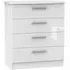 Knightsbridge 4 Drawer Chest - White