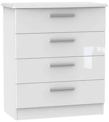 Knightsbridge 4 Drawer Chest - White