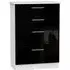 Knightsbridge 4 Drawer Deep Chest - Black, White