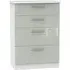 Knightsbridge 4 Drawer Deep Chest - Cashmere, White