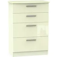 Knightsbridge 4 Drawer Deep Chest - Cream