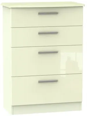 Knightsbridge 4 Drawer Deep Chest - Cream
