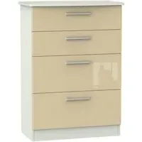 Knightsbridge 4 Drawer Deep Chest - Mushroom, Cashmere