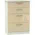 Knightsbridge 4 Drawer Deep Chest - Mushroom, Cashmere
