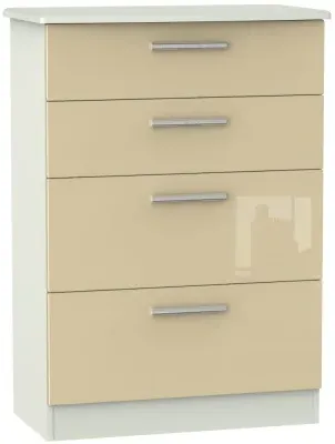Knightsbridge 4 Drawer Deep Chest - Mushroom, Cashmere