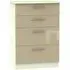 Knightsbridge 4 Drawer Deep Chest - Mushroom, Cream