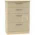 Knightsbridge 4 Drawer Deep Chest - Mushroom, Light Oak