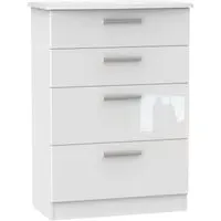 Knightsbridge 4 Drawer Deep Chest - White