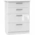 Knightsbridge 4 Drawer Deep Chest - White