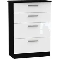 Knightsbridge 4 Drawer Deep Chest - White