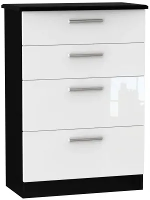 Knightsbridge 4 Drawer Deep Chest - White