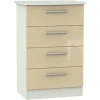 Knightsbridge 4 Drawer Midi Chest - Mushroom, Cashmere