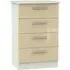 Knightsbridge 4 Drawer Midi Chest - Mushroom, Cashmere