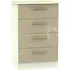 Knightsbridge 4 Drawer Midi Chest - Mushroom, Cream