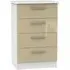 Knightsbridge 4 Drawer Midi Chest - Mushroom, White
