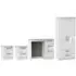 Knightsbridge 4 Piece Bedroom Set with 2 Door Wardrobe - White