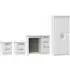 Knightsbridge 4 Piece Bedroom Set with 2 Door Wardrobe - White