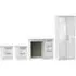 Knightsbridge 4 Piece Bedroom Set with Mirror Wardrobe - White