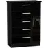 Knightsbridge 5 Drawer Chest - Black