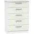 Knightsbridge 5 Drawer Chest - Cashmere, White